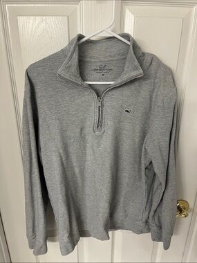Vineyard Vines Light Gray Quarter-Zip Pullover